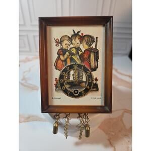 Vintage Hummel Miniature Clock Ars Sacra 3 Girls W. German Windup Clock No Key